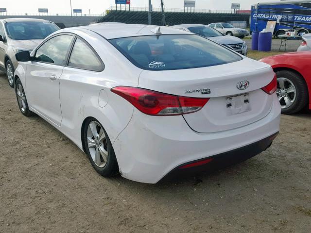 KMHDH6AE7DU004922 - 2013 HYUNDAI ELANTRA CO WHITE photo 3