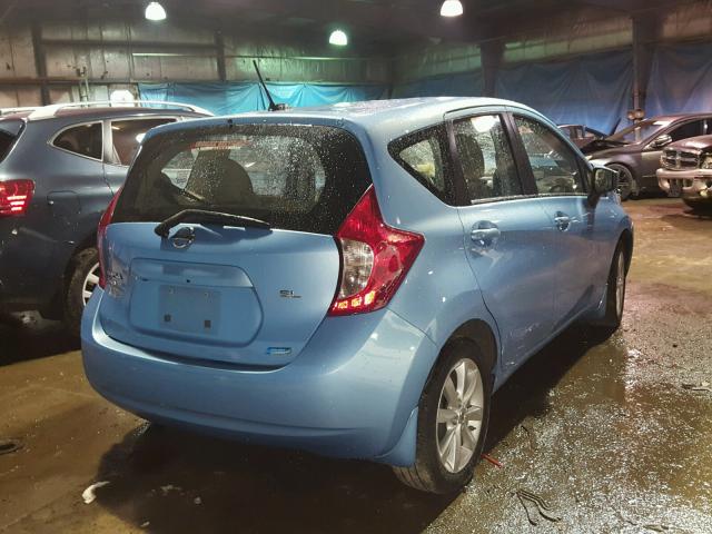 3N1CE2CP5FL361287 - 2015 NISSAN VERSA NOTE BLUE photo 4