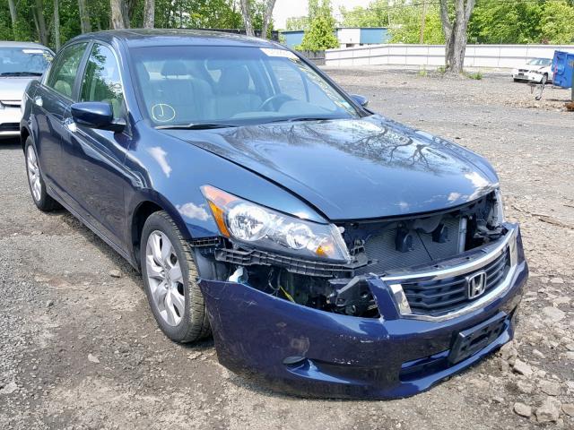 5KBCP3F89AB011557 - 2010 HONDA ACCORD EXL BLUE photo 1