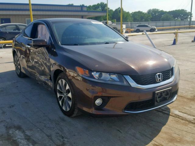 1HGCT1B80EA010589 - 2014 HONDA ACCORD EXL BROWN photo 1