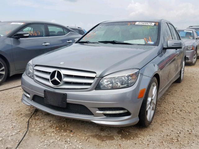 WDDGF5EB5BA526907 - 2011 MERCEDES-BENZ C 300 SILVER photo 2