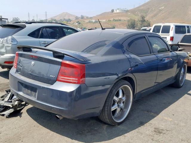 2B3KA33G08H144947 - 2008 DODGE CHARGER SX BLUE photo 4