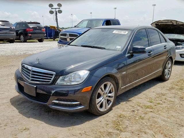 WDDGF4HB8CA600893 - 2012 MERCEDES-BENZ C 250 BLACK photo 2