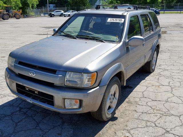 JNRDR09Y43W301078 - 2003 INFINITI QX4 GRAY photo 2