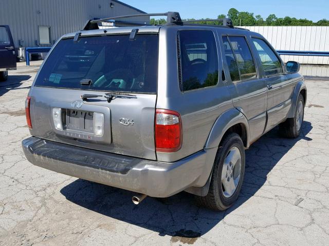 JNRDR09Y43W301078 - 2003 INFINITI QX4 GRAY photo 4