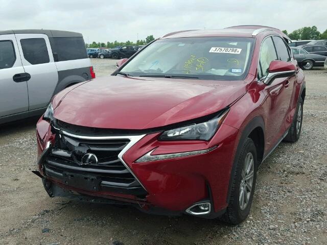 JTJYARBZ6F2004371 - 2015 LEXUS NX 200T RED photo 2