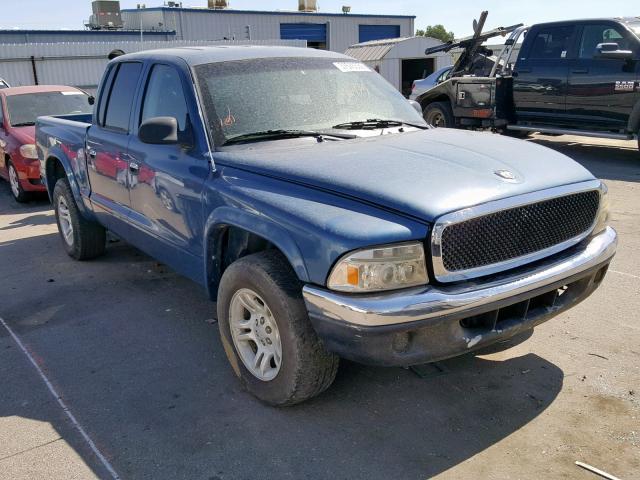 1D7HL38NX3S247911 - 2003 DODGE DAKOTA QUA BLUE photo 1