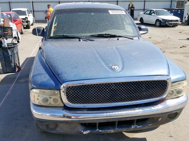 1D7HL38NX3S247911 - 2003 DODGE DAKOTA QUA BLUE photo 9