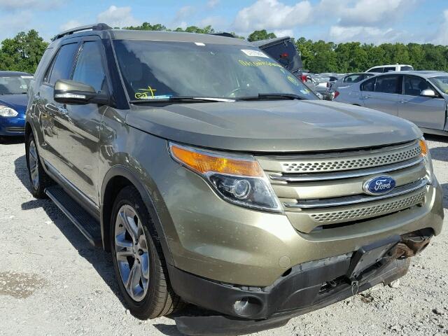 1FM5K7F89DGC25404 - 2013 FORD EXPLORER L GREEN photo 1