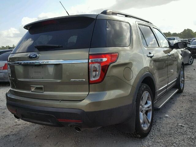 1FM5K7F89DGC25404 - 2013 FORD EXPLORER L GREEN photo 4