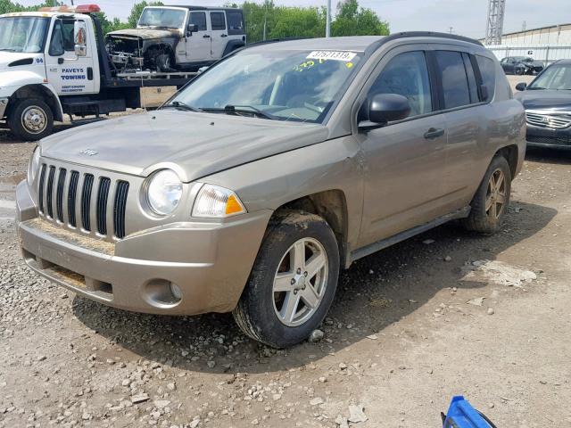 1J8FT47W87D200381 - 2007 JEEP COMPASS GOLD photo 2