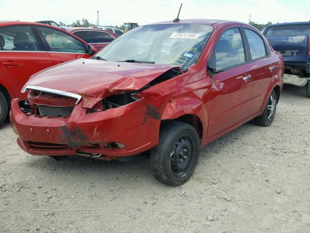 KL1TD5DE0AB126652 - 2010 CHEVROLET AVEO LS RED photo 2