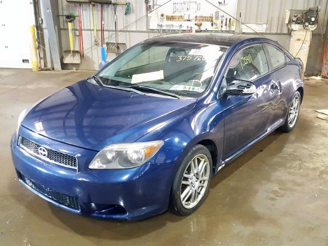 JTKDE177250035327 - 2005 TOYOTA SCION TC BLUE photo 2