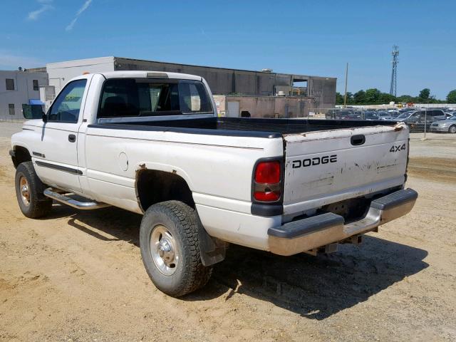 3B7KF26Z51M543786 - 2001 DODGE RAM 2500 WHITE photo 3