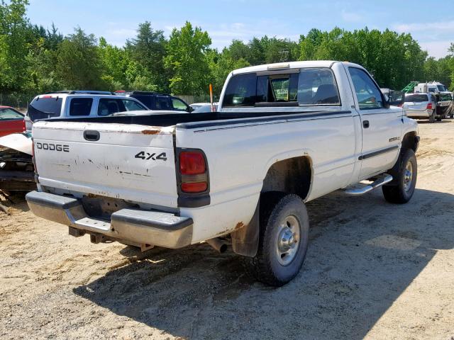 3B7KF26Z51M543786 - 2001 DODGE RAM 2500 WHITE photo 4