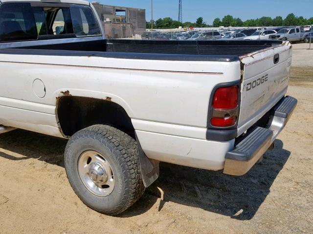 3B7KF26Z51M543786 - 2001 DODGE RAM 2500 WHITE photo 9