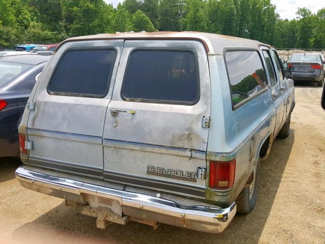 1GNER16K4LF141611 - 1990 CHEVROLET SUBURBAN R BLUE photo 4