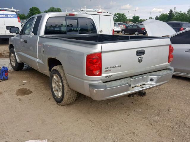 1D7HE42K86S515700 - 2006 DODGE DAKOTA SLT SILVER photo 3