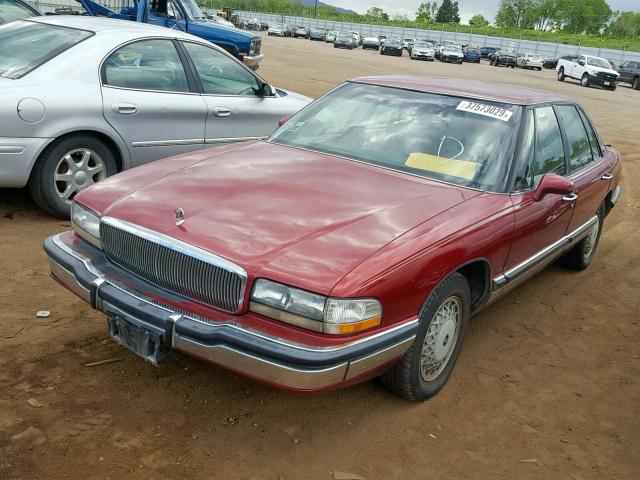 1G4CW53L6N1638393 - 1992 BUICK PARK AVENU BURGUNDY photo 2