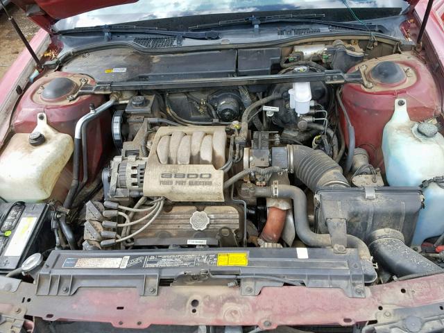 1G4CW53L6N1638393 - 1992 BUICK PARK AVENU BURGUNDY photo 7