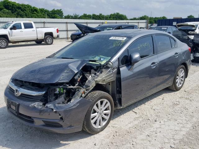 19XFB2F98CE028341 - 2012 HONDA CIVIC EXL GRAY photo 2