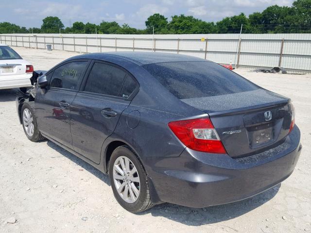 19XFB2F98CE028341 - 2012 HONDA CIVIC EXL GRAY photo 3