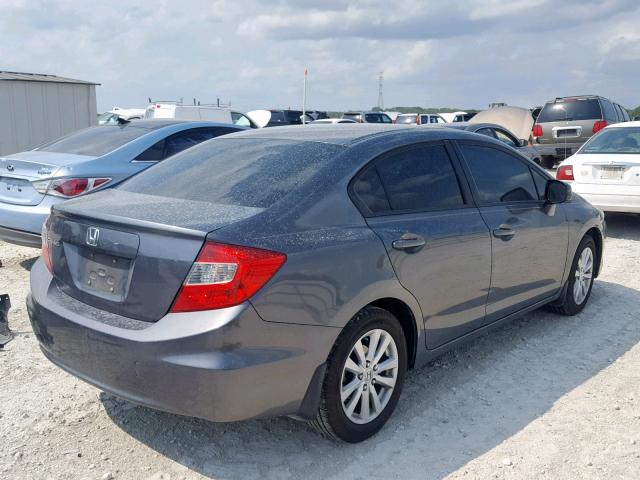 19XFB2F98CE028341 - 2012 HONDA CIVIC EXL GRAY photo 4