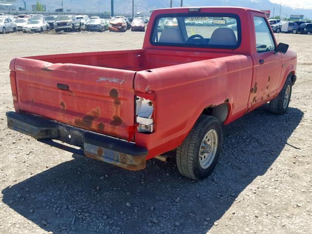 1FTCR10A1NUD42056 - 1992 FORD RANGER RED photo 4