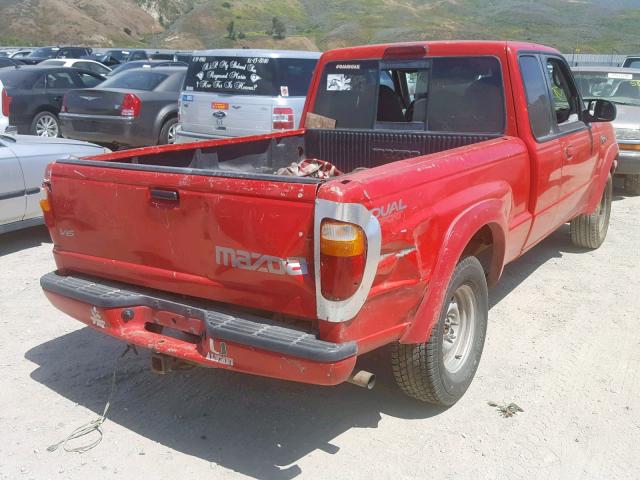 4F4YR46E92TM05477 - 2002 MAZDA B4000 CAB RED photo 4