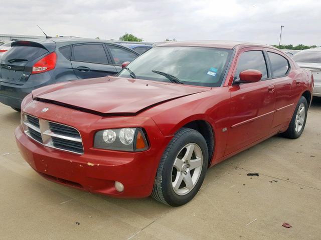 2B3CA3CV1AH216814 - 2010 DODGE CHARGER SX RED photo 2