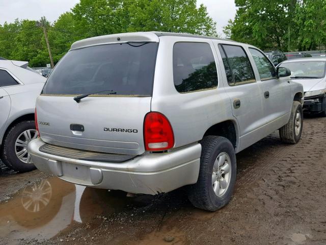 1D4HS38N53F510489 - 2003 DODGE DURANGO SP SILVER photo 4