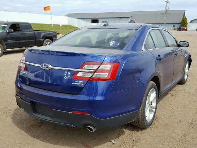 1FAHP2E81EG174186 - 2014 FORD TAURUS SEL BLUE photo 4