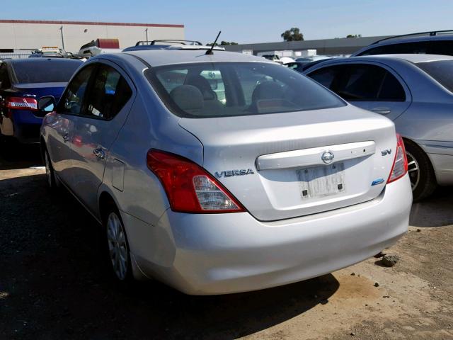 3N1CN7AP9CL896389 - 2012 NISSAN VERSA S GRAY photo 3