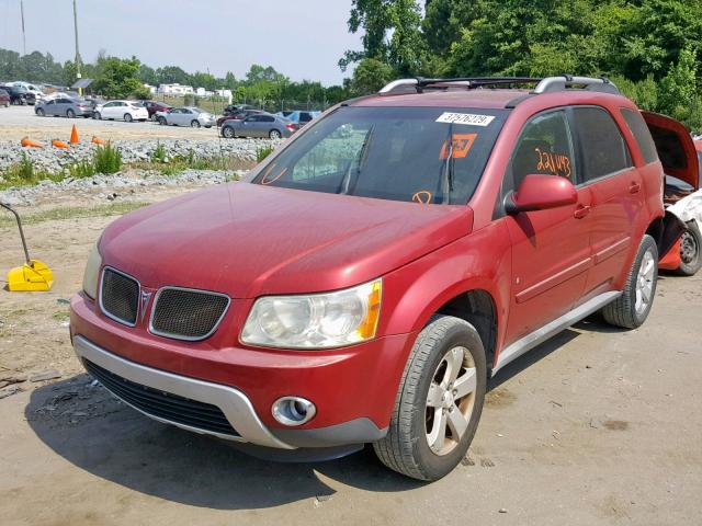 2CKDL63F366039413 - 2006 PONTIAC TORRENT MAROON photo 2