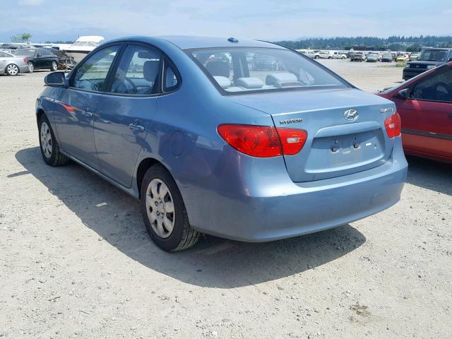 KMHDU46DX7U208067 - 2007 HYUNDAI ELANTRA GL BLUE photo 3