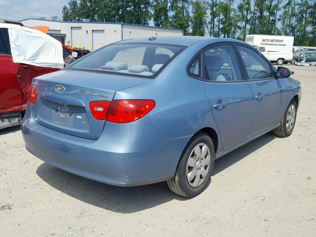 KMHDU46DX7U208067 - 2007 HYUNDAI ELANTRA GL BLUE photo 4