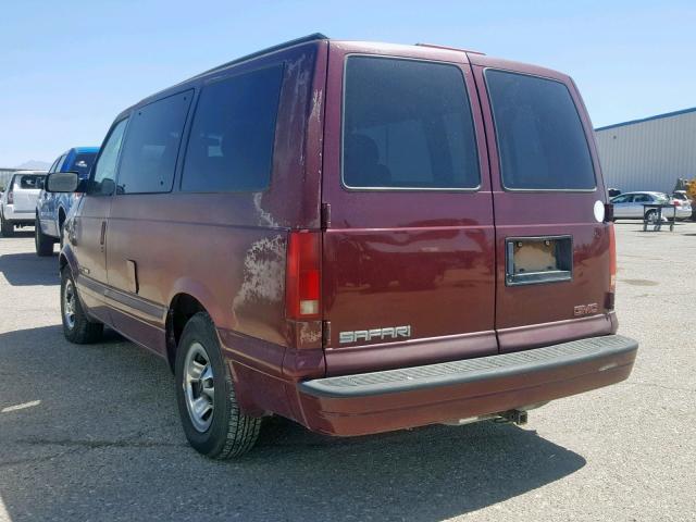 1GKEL19W11B520647 - 2001 GMC SAFARI XT MAROON photo 3