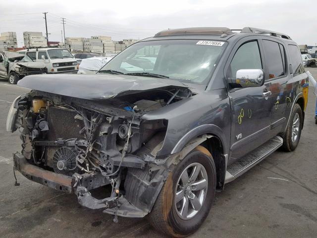 5N1AA08D98N608053 - 2008 NISSAN ARMADA SE GRAY photo 2