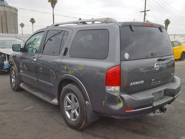 5N1AA08D98N608053 - 2008 NISSAN ARMADA SE GRAY photo 3