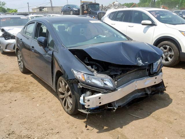 2HGFB2F93EH522177 - 2014 HONDA CIVIC EXL BLACK photo 1