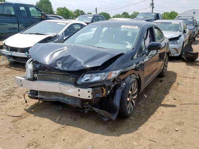 2HGFB2F93EH522177 - 2014 HONDA CIVIC EXL BLACK photo 2