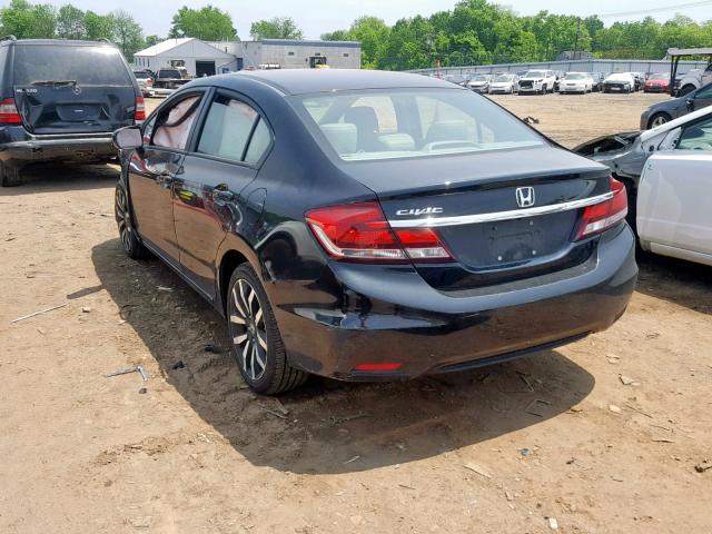 2HGFB2F93EH522177 - 2014 HONDA CIVIC EXL BLACK photo 3