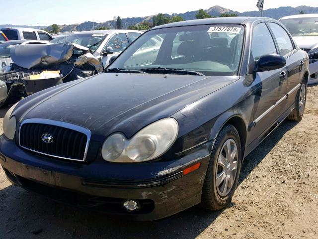 KMHWF25SX3A886644 - 2003 HYUNDAI SONATA GL BLACK photo 2