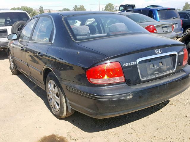 KMHWF25SX3A886644 - 2003 HYUNDAI SONATA GL BLACK photo 3