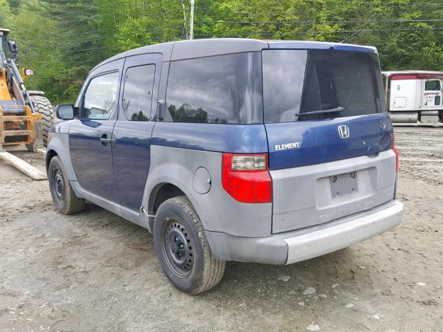 5J6YH27223L025087 - 2003 HONDA ELEMENT DX BLUE photo 3