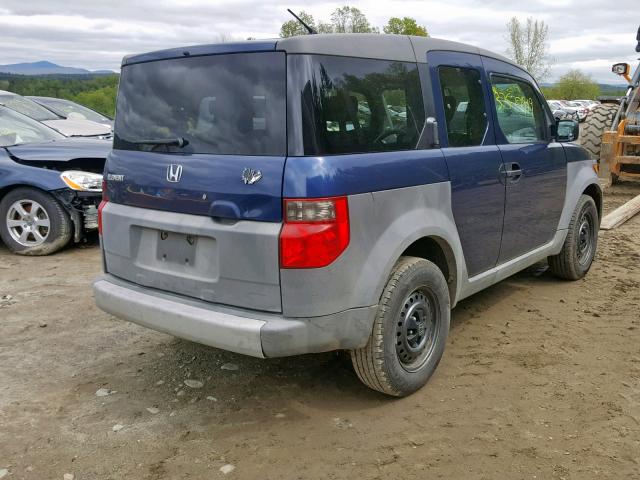 5J6YH27223L025087 - 2003 HONDA ELEMENT DX BLUE photo 4