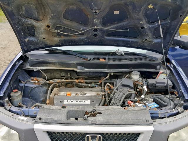 5J6YH27223L025087 - 2003 HONDA ELEMENT DX BLUE photo 7