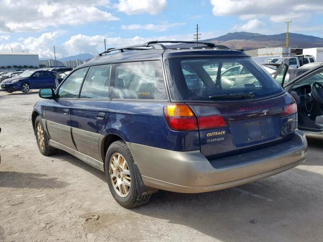 4S3BH675137653471 - 2003 SUBARU LEGACY OUT BLUE photo 3