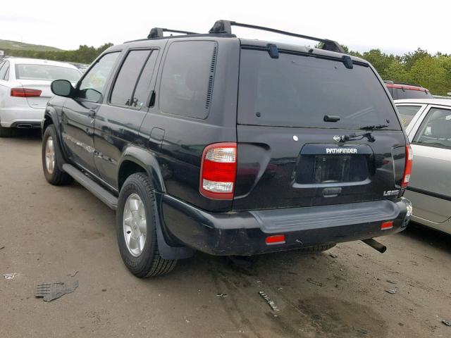 JN8DR09Y71W602297 - 2001 NISSAN PATHFINDER BLACK photo 3