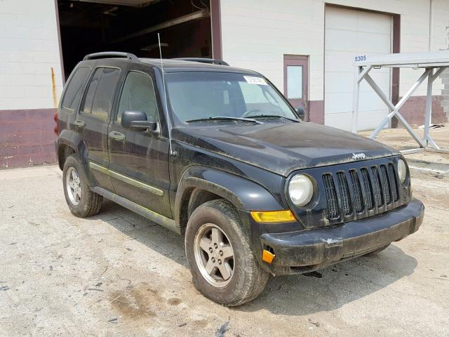 1J4GL38K45W644774 - 2005 JEEP LIBERTY RE BLACK photo 1